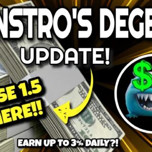 MONSTRO'S DEGENZ Update!! PHASE 1.5 IS HERE!! (Earn 3% DAILY ROI?!) | Defi Passive Income Project!!
